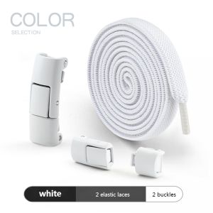 8mm Width No Tie Shoe Laces Press Lock Shoelaces Without Ties Elastic Laces Sneaker Kids Adult Widened Flat Shoelace for Shoes