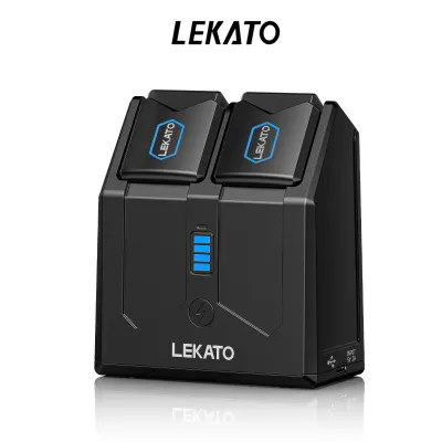 LEKATO JW-06 Wireless Guitar System with Charging Box 5.8GHz Wireless Guitar Transmitter and Receiver for Electric Guitar Bass