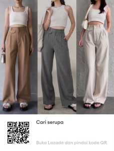 ORO PANTS Celana Wanita Highwaist Panjang Kulot Anti Kusut Loose Pants Trouser Basic Kulot Premium
