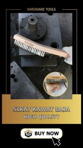 Sikat Kawat Baja 6 Baris: Pembersih Karat Gagang Kayu Murah Bagus Kuat