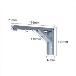 GM.1 pair Folding Shelf Brackets Heavy Duty Steel Collapsible Shelf Bracket for Table