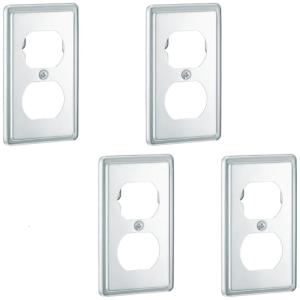 4Pcs Wall Panel Light Switches Socket Cover Standard Wall Switches Receptacle Outlet Covers Faceplates Covers Easy Use