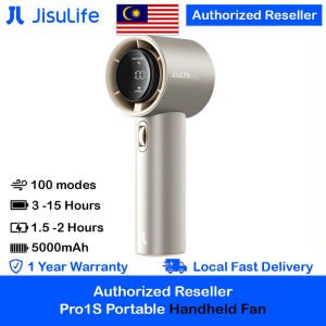 Jisulife Super Power 100 Speed Turbo Strong Wind Portable Fast Charge High Quality Alloy Portable Handheld Mini Fan Small Fan Pocket Fan Kipas Mini Pegang Tangan Angin Kuat