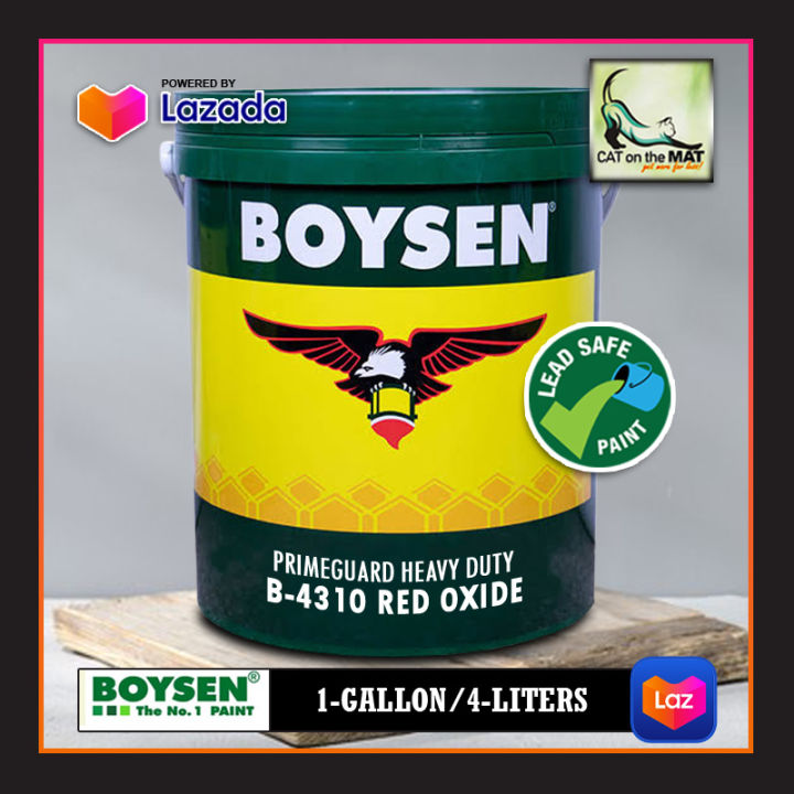 BOYSEN B4310 PRIMEGUARD INDUSTRIAL PRIMER RED OXIDE 1GALLON/4LITERS