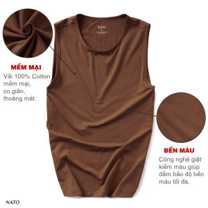 Áo Thun Ba Lỗ Nam BALI Vải Cotton 100% Cao Cấp Tank Top Sát Nách Đẹp Màu Trắng Đen Đỏ Xanh Navy Trơn Co Giãn NATO