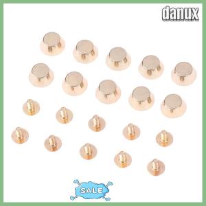 danux 10sets Metal Bag Legs Bottom Rivets For DIY Leather Studs Bag Wear Protection Rivets For Bag Bottom Bag Belt Accessories