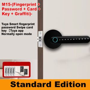 Smart Digital Fingerprint Door  Lock Keypad Password RFID Access Keyless Entry Anti Theft Security
