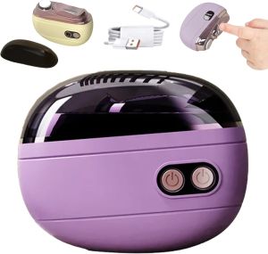2-in-1 Smart Electric Nail Clipper & Polisher Automatic Nail Clipper Rechargeable Automatic Nail Trimmer and Polisher with LED Light Anti-Pinch Design Nail Grinder for Adults Seniors (Purple)