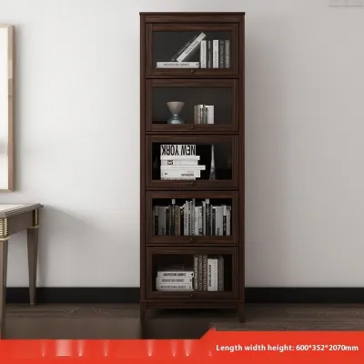 CraftedLiving SG- Dustproof Integrated Storage Cabinet Living Room Book Shelf With Door