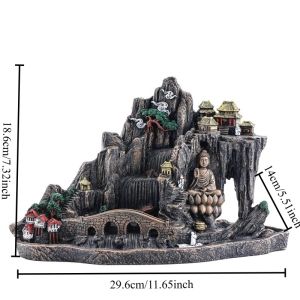 xpkQ Reverse Flow Incense Burner Home Decor Creative New Resin Incense Burner Zen Inspired Interior Living Room Decoration Ornaments T4N8K