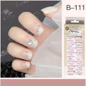 BW-K127 Kuku Palsu Nail Art Motif Wanita With Toolkit Perawatan Kuku / Fake Nail Art Sticker Hiasan Kuku Cewek Anti Air Korean Style