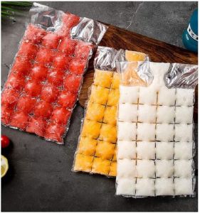 HOME BEST 10pcs/pack 24 Grid Disposable Ice Cube Maker Bag Mould DIY Fast Self-Seal Freezing Cooler Wine Fruit Juice Tray