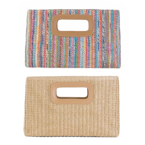 Quai phía trên ly hợp túi xách cho phụ nữ rơm Túi dùng buổi tối ví túi xách đeo chéo qua Vai Ví với quà tặng dây chuyền vàng