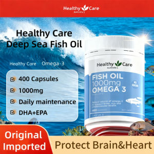 Ready Stock Healthy Care 400 Capsules 3 Fish Oil 1000MG Nutritional Supplement Natural Fish Source Formula Help Supply Body Nutrient Maintain Heart in Eye Related Daily Wellness exp2028