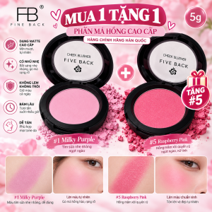 MUA 1 TẶNG 1 - Phấn Má Hồng Dạng Matte Cao Cấp Sang Trọng Bám Lâu FB 5g  #1 TẶNG #5 -   Hàng chính hãng Hàn Quốc
