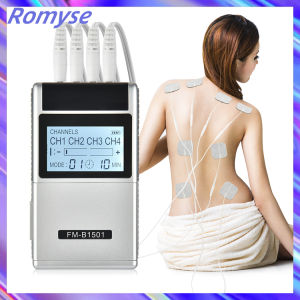 Romyse Muscle Stimulator Tens Massager 15 Modes 4 Channels Digital Pulse Physiotherapy Device Health Care Electrode Pads
