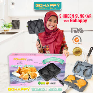 Mayba - Bungeoppang Cetakan Kue Waffle Maker Korea Model 2 Buah Ikan Anti Lengket/ Taiyaki Pan My2170