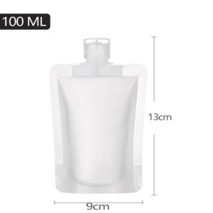 Transparent Matt Shampoo Lotion Storage Travel Bag for Cosmetics Shampoo Shower Gel