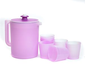Teko Yeppo Set of 5 Glass / Teko Plastik / Teko Set - Nico Shopping