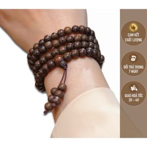 Vòng Tay Trầm Hương Chuỗi 108 Hạt Trầm 100% Tự Nhiên Cao Câp