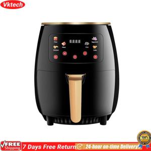 【Ready】【Vktech】 6L Air Fryer Large Capacity Touch Screen Oven Oil Free Air Fryer for Household