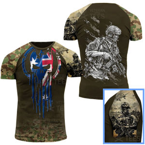 [Local Stock] VCC Australian Forest Camouflage T Shirt for Men Tops Tee Shirts 3D Printed Jungle Desert Camo T-Shirt Summer Quick Dry Short Sleeve
