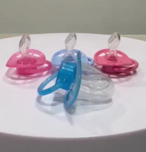 Flat Orthodontic Plain Color Baby Pacifier Newborn Food Grade Gift For Baby soft BPA-Free