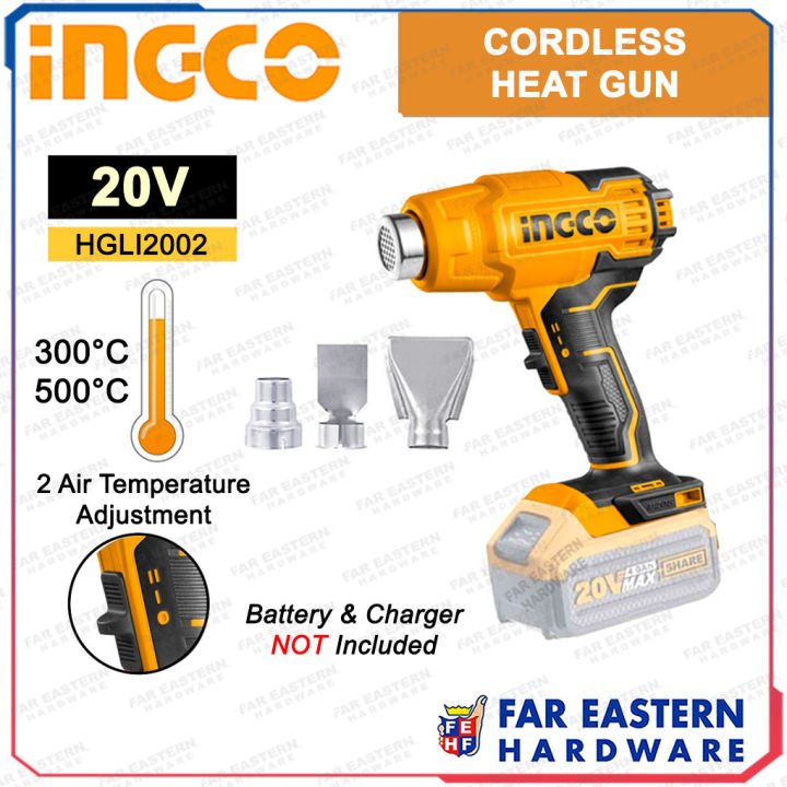 INGCO Cordless Heat Gun 20V HGLI2002 HGLI20025 INPTCL Lazada PH