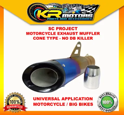 SC Project Exhaust Muffler / Exhaust Cannister Cone Type - Universal ( Motorcycle / Big Bikes )