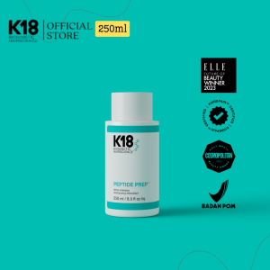 K18 Peptide Prep Detox Shampoo 250ml - Membersihkan Rambut Dari Penumpukan Logam Mineral dan Kotoran