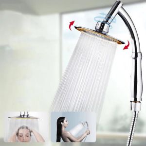 (SG STOCK) Shower Head Water Saving Rain Handheld Shower Big 6 Inch High Pressure Bathroom Rainfall Showerhead LAB