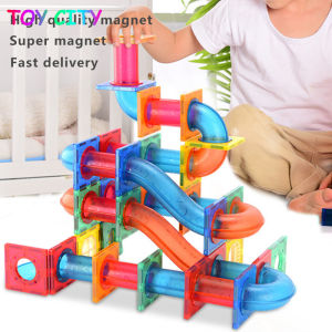 3D Magnetic Puzzle variaty magnet building Blocks marble run tiles set DIY kids Toys Learn Shapes Colors Develop Motor Skills Creativity for toddlers 1-3 years and above