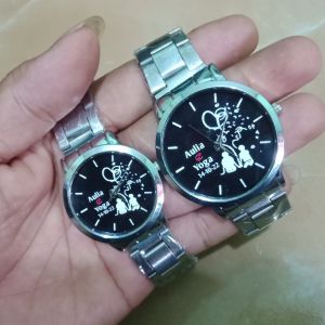 AJ SHOP JAM TANGAN COUPLE CUSTOM PRIA WANITA ANAK MUDA ABG DAN LAIN LAIN  BONUS BATERAI CADANGAN
