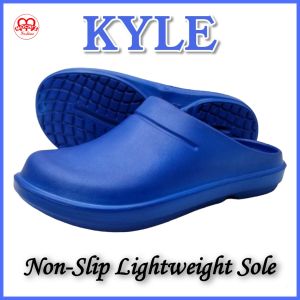 Duralite Kyle Mens Lightweight and waterproof  non-slip round toe duty Shoes (Black Blue and White)