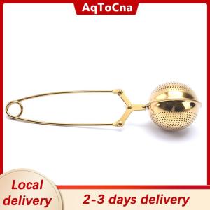 [COD] AqToCna Ship within 24 hours 1PC Tea Infuser Stainless Steel Sphere Tea Strainer Spice Filter Handle Tea Ball