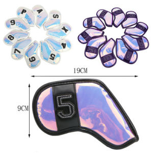 10pcs/set Embroidery Number Golf Iron Head Covers Iron Headovers Wedges Covers 4-9 ASPX Golf Club Iron Headovers Wedges Covers