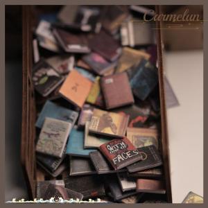 [Carmelun] 200pcs thu nhỏ Nhà búp bê sách lo lắng kệ sách phụ kiện mini sách phụ kiện cho trang trí búp bê nhà thu nhỏ