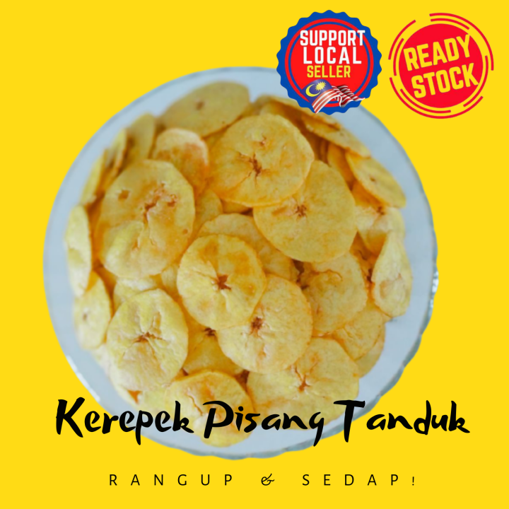 Ready Stock Kerepek Pisang Tanduk Rangup Crunchy Banana Chips💯original Lazada 8539