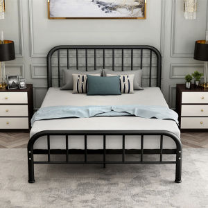 MEITIAN Iron Bed Frame Single Double Bed Sturdy Metal Frame Bed Heavy Duty Quality Apartment Bed Durable