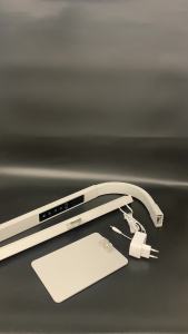 Smart LED Table Lamp with Clock Timer 45 Min Auto Off Stepless Dimming 5 Color Temp Eye Protection Reading Light Flexible Gooseneck Heavy Metal Base Desk Lamp