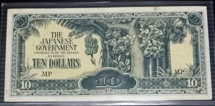 Vintage $10 Japanese Banana Note (1942-1945) Banana Money Banana