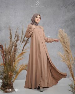 Best Seller / Dress Cantik Kekinian 2023 / Louisa Dress Nadheera Luxury / Dress Wanita Muslim / Dress OOTD / Busui Wudhu Friendly