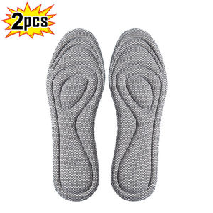 1/2 Pair Memory Foam Orthopedic Insoles for Shoes Men Women Nano Antibacterial Massage Sport Insole Deodorization Sweat Absorption Insert Running Pad Accessories