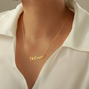 013 Kalung Custom Liontin Nama Bisa Buat Nama Sendiri Lapis Emas 24k Anti Karat