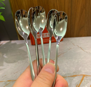 Muỗng Cà Phê Đầu Dài Inox304 Muỗng Trộn Muỗng Gia Vị Muỗng Trà Sữa Muỗng Tráng Miệng Không Gỉ Cán Dài 205cm DÀY ĐẸP