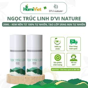 Ngọc trúc linh DVi nature kem nền thảo dược giúp da sáng mịn bóng mịn tạo lớp nền sáng mịn tự nhiên trên da