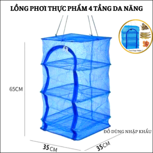 Lồng phơi thực phẩm 4 tầng-Dụng cụ nhà bếp đa năng