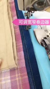 Adjustable Sewing Rolled Hemmer Foot Bobbin and Rolled Hemmer Foot Adjustable Rolled Hem Presser Foot Sewing Machine Accessories