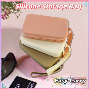 Travel Organizer Pouch Silicone Waterproof Bag with See-Through Design for Toiletries Accessories