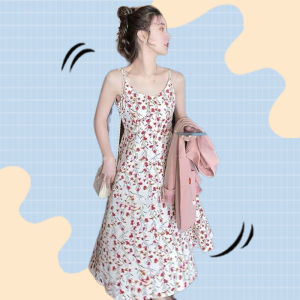 LH.Sunshine เดรสพิมพ์ลายดอกไม้ เกาหลีสุด ให้ฟิวส์นางเอกที่น่าตกหลุมรัก มี 2 สีเลยนะไอต้าววว